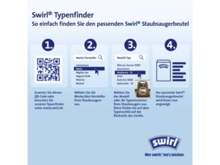 swirl Sac d'aspirateur Y 05, avec filtre MicroporPlus