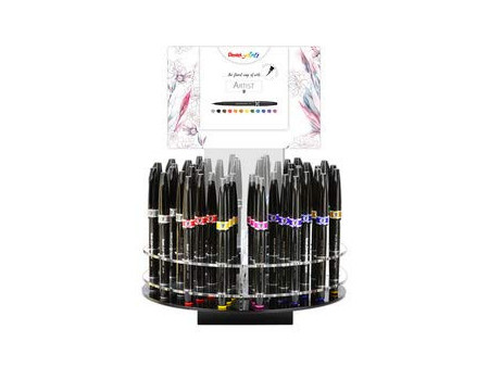 PentelArts Stylo pinceau Sign Pen Artist, présentoir de 48