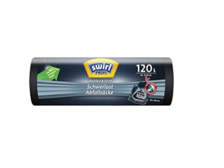 swirl Profi Sac poubelle renforcé, 120 litres, noir