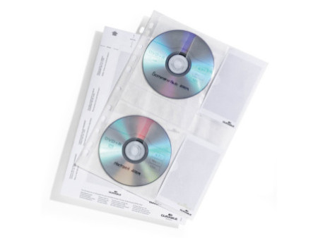 DURABLE Pochette CD/DVD COVER M, pour 4 CD, PP, A4