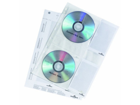 DURABLE Pochette CD/DVD COVER M, pour 4 CD, PP, A4
