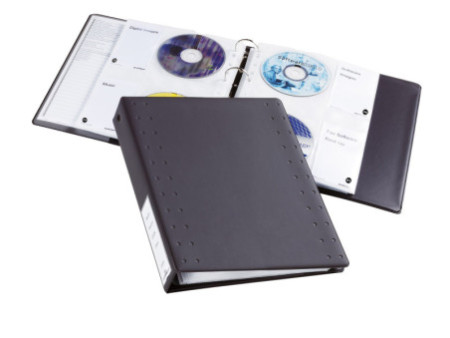 DURABLE Classeur à anneaux CD-/DVD INDEX, 40 CD, anthracite