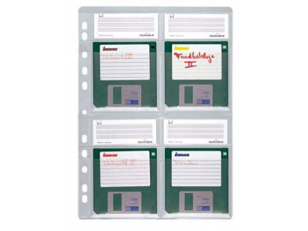 DURABLE Pochette pour disquettes, pour 4 x 3,5' disquettes,
