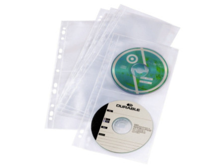 DURABLE Pochette CD/DVD COVER LIGHT S, pour 4 CD, en PP
