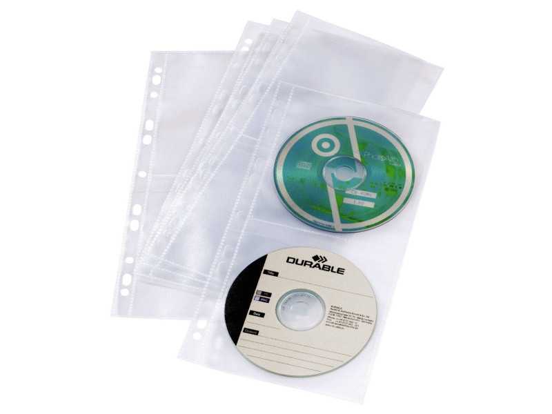 DURABLE Pochette CD/DVD COVER LIGHT S, pour 4 CD, en PP