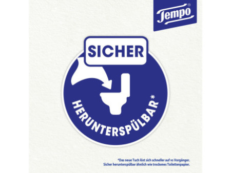 Tempo Lingette humide de toilette doux & soigneux