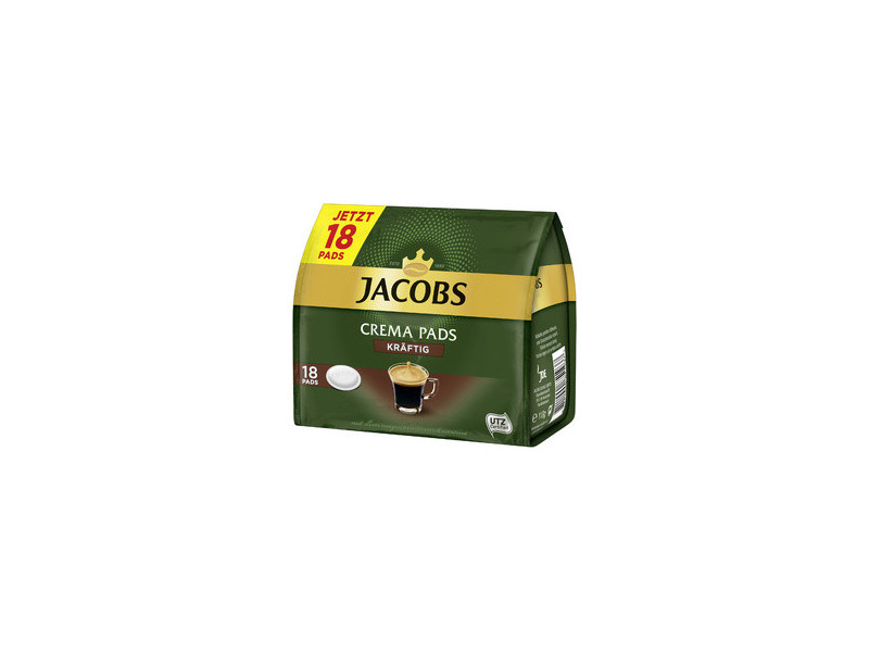 JAKOBS Dosette de café CREMA PADS KRÄFTIG, paquet de 18