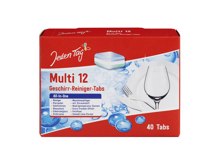 Jeden Tag Pastille de lave-vaisselle Multi 12, 40 tablettes
