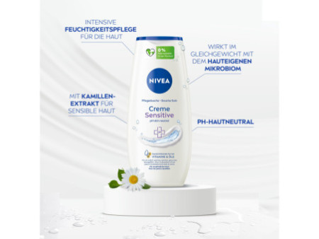 NIVEA Gel douche crème Sensitive ph skin neutral, 250 ml