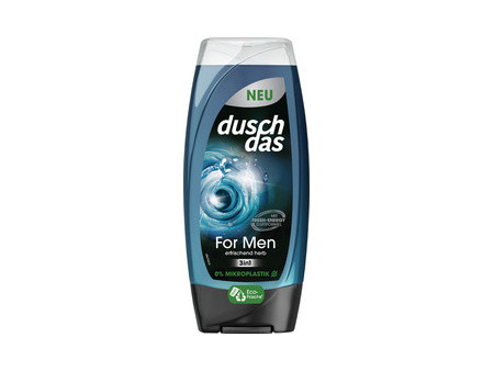 duschdas Gel douche & shampoing pour homme 3en1, 225 ml