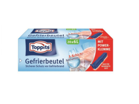 TOPPITS Sachet de congélation, 10 x 8 litres, 340 x 500 mm