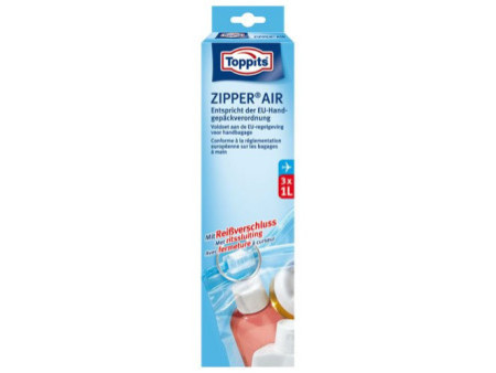 TOPPITS Sachet multi-usage Air avec zip, 3 x 1 litres