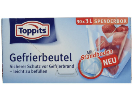 TOPPITS Sachet de congélation, 30 x 3 litres, 250 x 270 mm