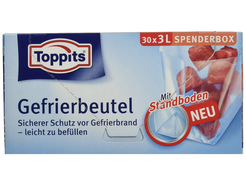 TOPPITS Sachet de congélation, 30 x 3 litres, 250 x 270 mm