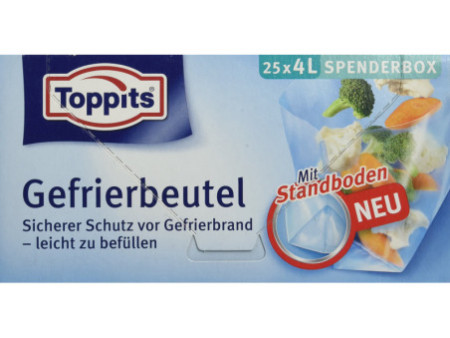 TOPPITS Sachet de congélation, 25 x 4 litres, 250 x 340 mm
