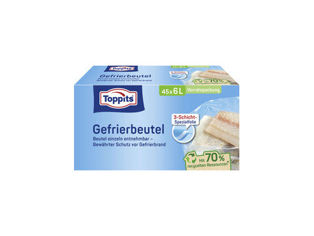 TOPPITS Sachet de congélation, 20 x 6 litres, 290 x 410 mm