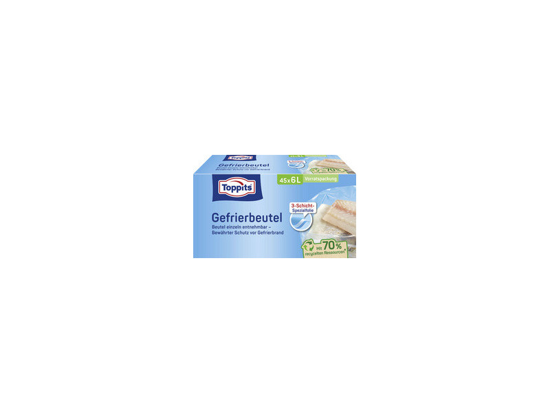 TOPPITS Sachet de congélation, 20 x 6 litres, 290 x 410 mm