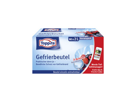 TOPPITS Sachet de congélation, 20 x 6 litres, 290 x 410 mm