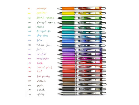 Pentel Stylo roller encre gel Energel BL77, corail