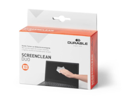 DURABLE Lingettes nettoyantes pour écran SCREENCLEAN DUO