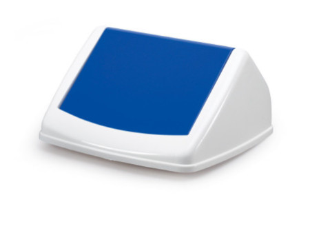 DURABLE Couvercle DURABIN FLIP LID SQUARE 40, blanc/bleu