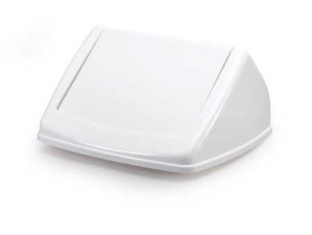 DURABLE Couvercle DURABIN FLIP LID SQUARE 40, blanc/rouge
