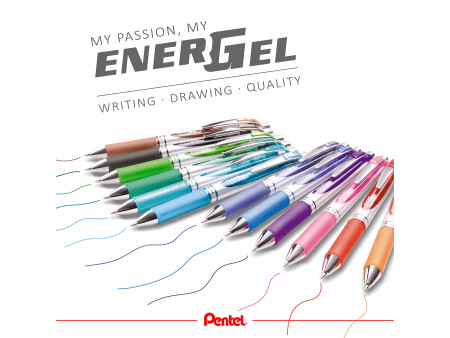 Pentel Stylo roller encre gel Energel BL77, lilas