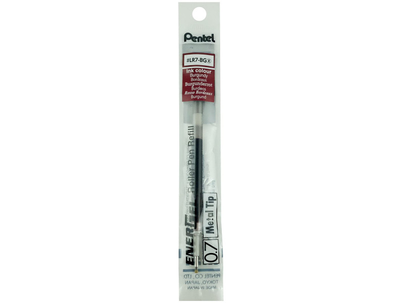 Pentel Recharge pour stylo roller gel LR7, bordeaux
