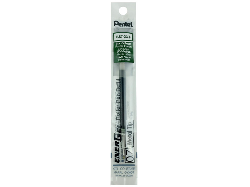 Pentel Recharge pour stylo roller gel LR7, vert foncé