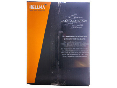 HELLMA Sachets de sucre Lucky Sugar 'Hot Cup', présentoir en