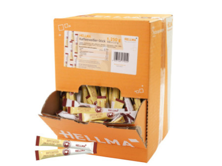 HELLMA Sticks de mousse à café, dans un présentoir en carton
