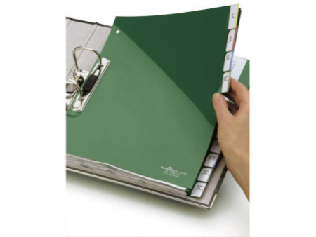 DURABLE Intercalaires en plastique, PP, 10 touches