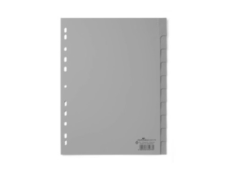 DURABLE Intercalaires en plastique, format A4, PP, 10 pièces