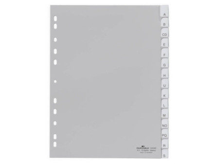 DURABLE Intercalaires en plastique, uni, A4, polypropylène