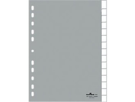 DURABLE Intercalaires en plastique, uni, A4, polypropylène