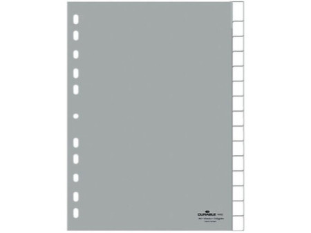 DURABLE Intercalaires en plastique, uni, A4, polypropylène