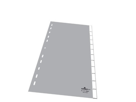 DURABLE Intercalaires en plastique, A4, PP, 12 pièces