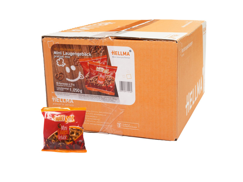 HELLMA Mini bretzel, dans des sachets unitaires de 15 g
