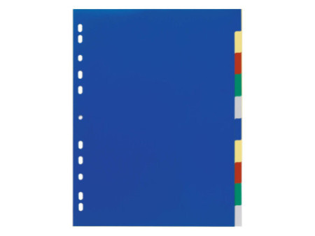 DURABLE Intercalaires en plastique, A4, PP, 10 touches