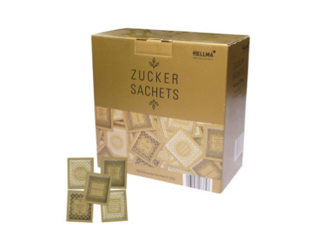 HELLMA GOLDLINE Sachets de sucre, dans un carton