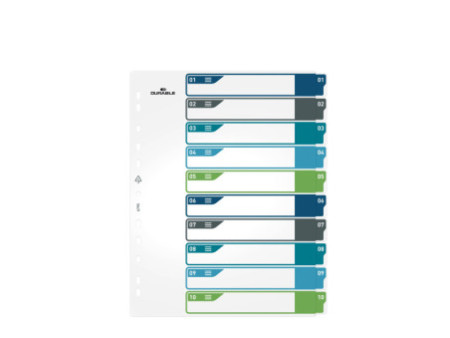 DURABLE Intercalaire en plastique, numérique, A4+