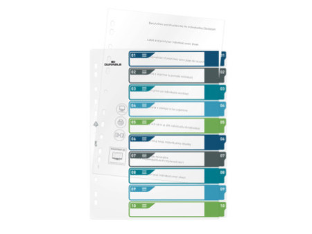 DURABLE Intercalaire en plastique, numérique, A4+