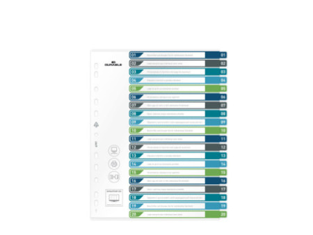 DURABLE Intercalaire en plastique, numérique, A4+