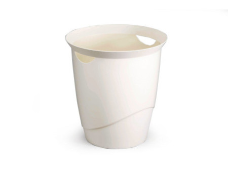 DURABLE Corbeille à papier TREND, 16 litres, rond, blanc