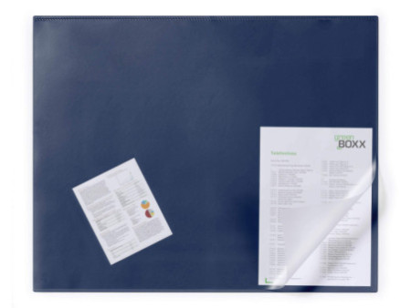 DURABLE Sous-main, 650 x 520 mm, PVC, bleu foncé