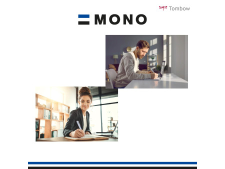 TOMBOW Stylo à bille rétractable 'MONO graph Lite', blanc