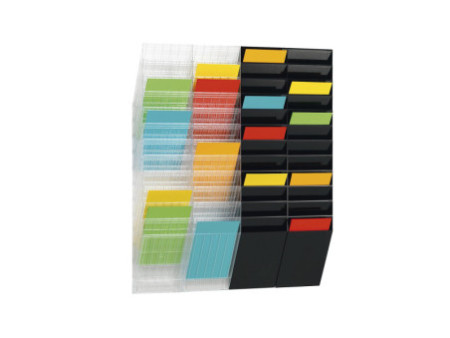 DURABLE Set porte-brochures mural 'FLEXIBOXX 6', A4, noir