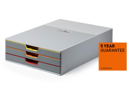 DURABLE Module de classement VARICOLOR 3, avec 3 tiroirs