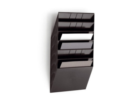 DURABLE Set porte-brochures mural 'FLEXIBOXX 6', A4, noir