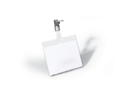 DURABLE Badge nominatif, fermé en haut, 90 x 60 mm